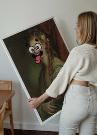 Cartoon Face Portrait Painting Print 1