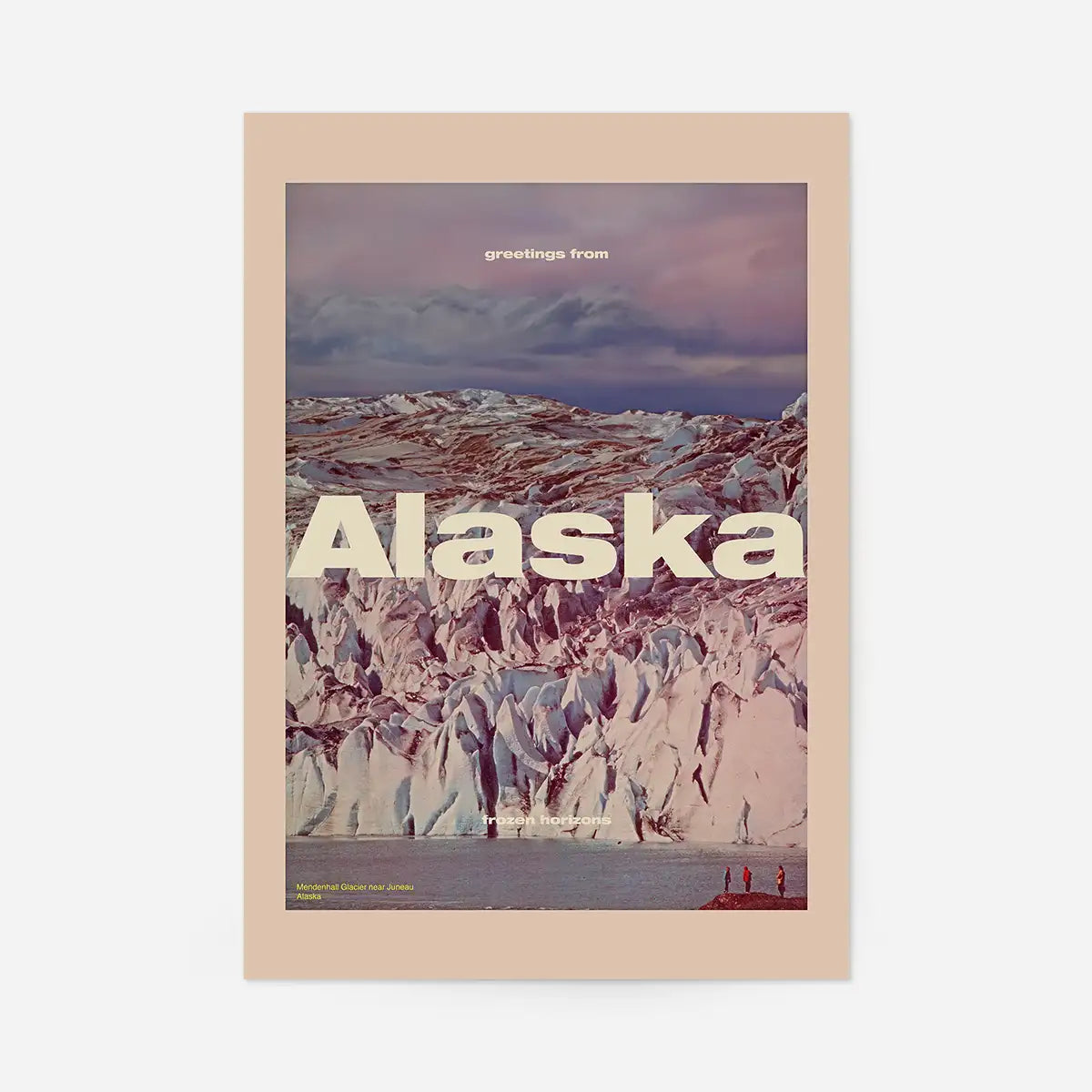 Vintage Style US Travel Poster of Alaska