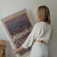 Vintage Style US Travel Poster of Alaska