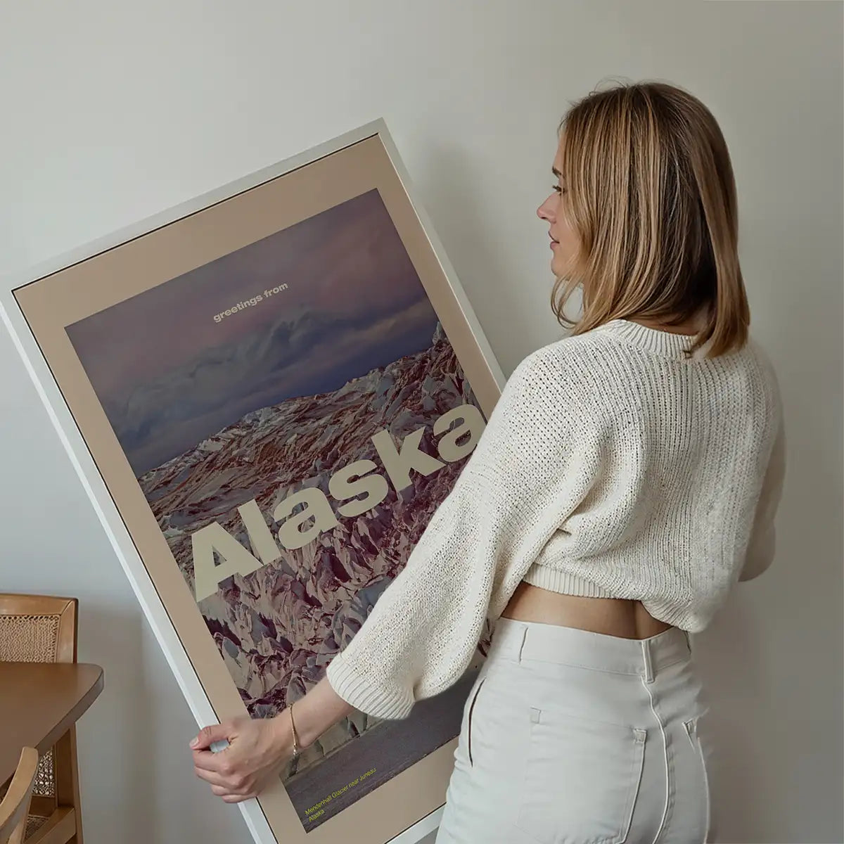 Vintage Style US Travel Poster of Alaska