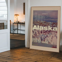 Vintage Style US Travel Poster of Alaska