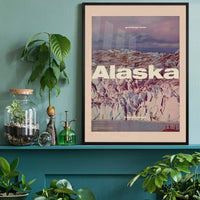 Vintage Style US Travel Poster of Alaska