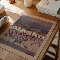 Vintage Style US Travel Poster of Alaska