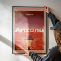 Vintage Style US Travel Poster of Arizona