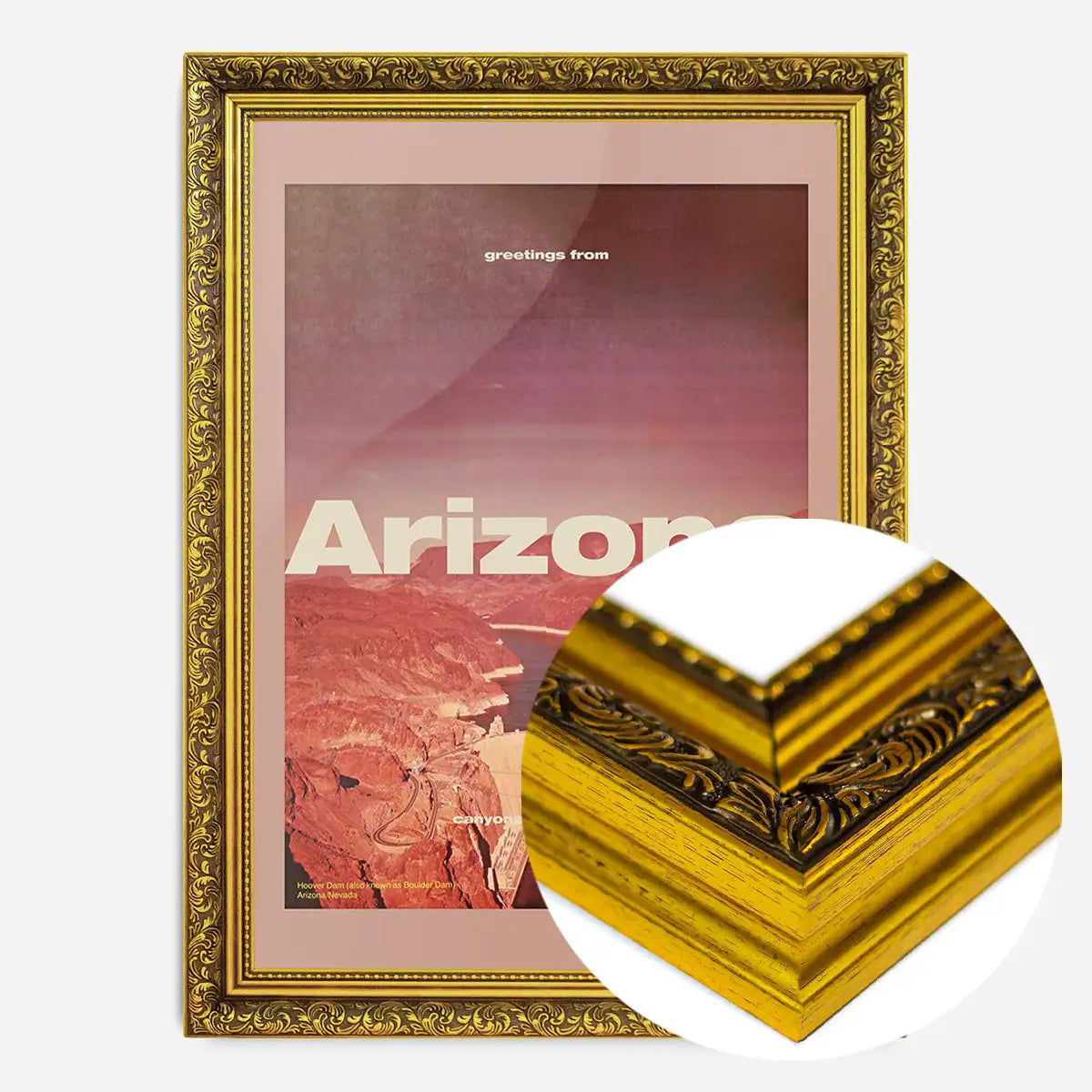 Vintage Style US Travel Poster of Arizona