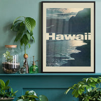 Vintage Style US Travel Poster of Hawaii