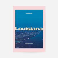 Vintage Style US Travel Poster of Louisiana
