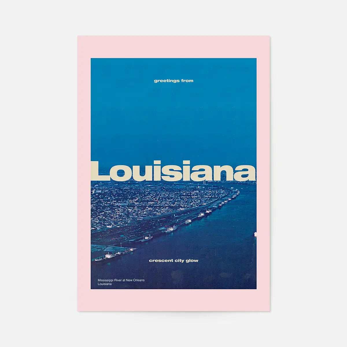 Vintage Style US Travel Poster of Louisiana