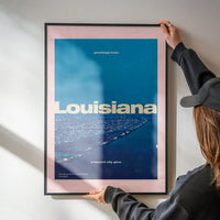 Vintage Style US Travel Poster of Louisiana