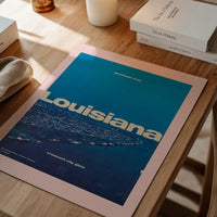 Vintage Style US Travel Poster of Louisiana
