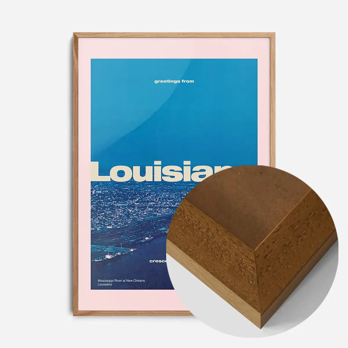 Vintage Style US Travel Poster of Louisiana