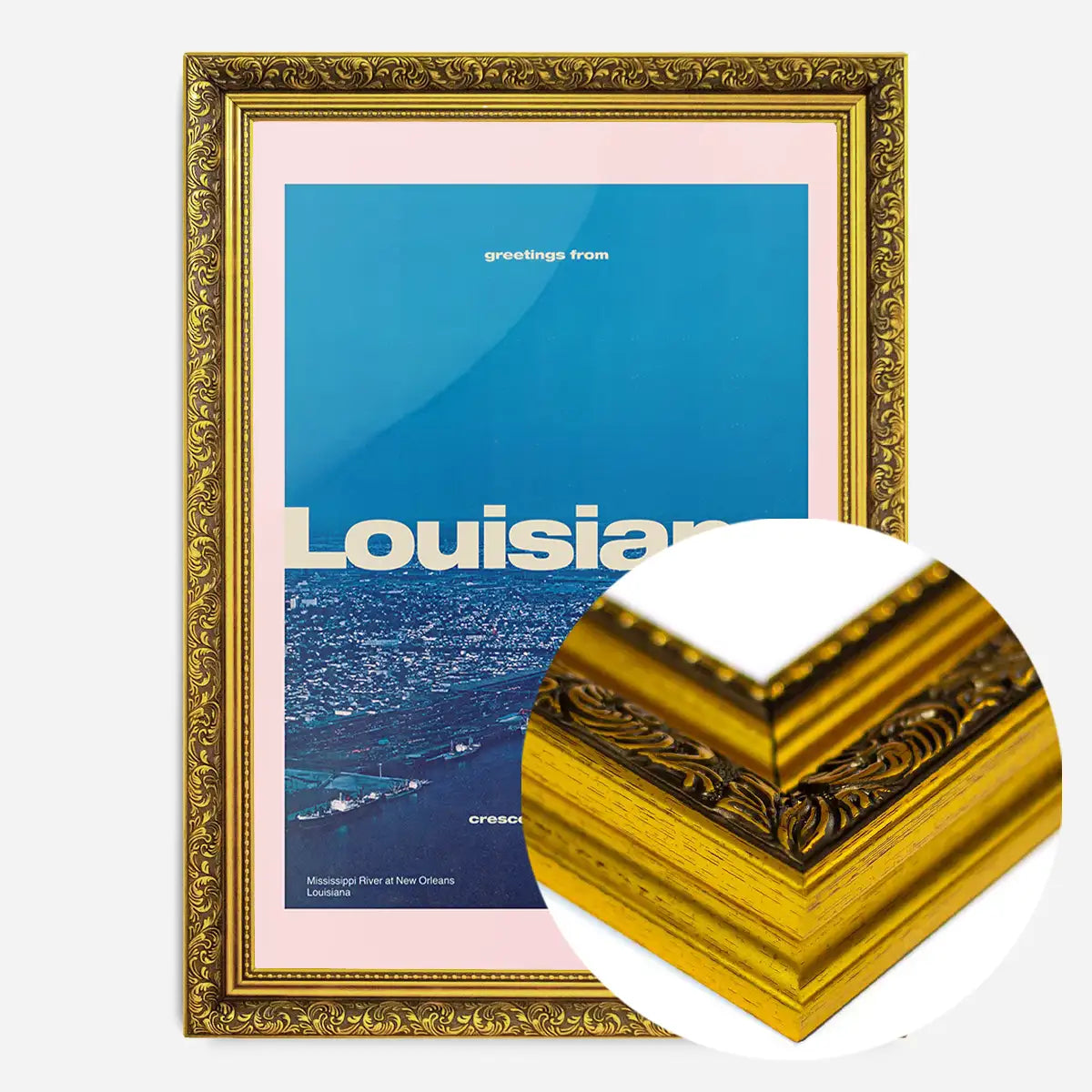 Vintage Style US Travel Poster of Louisiana