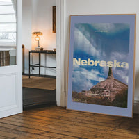 Vintage Style US Travel Poster of Nebraska