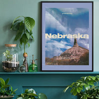 Vintage Style US Travel Poster of Nebraska