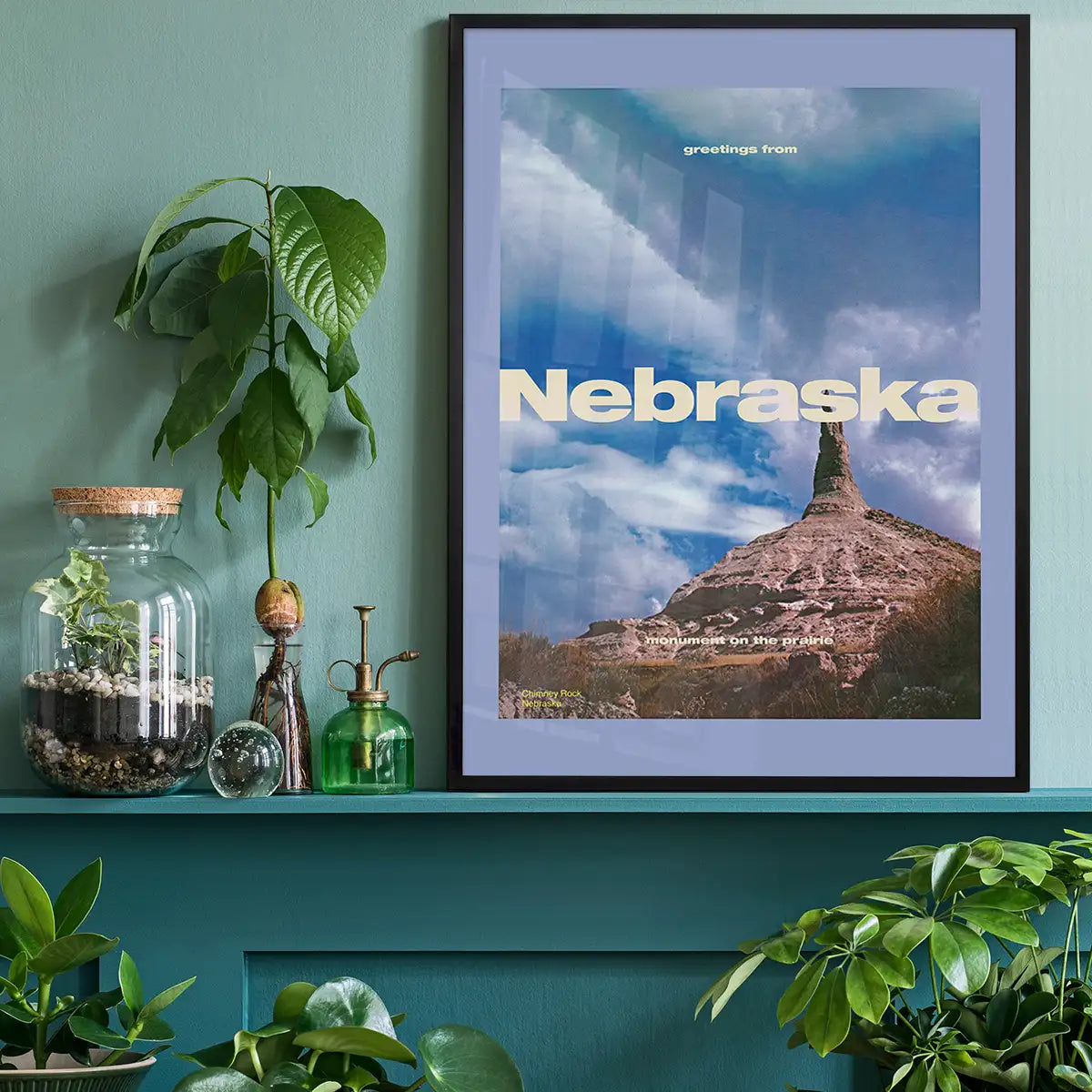 Vintage Style US Travel Poster of Nebraska
