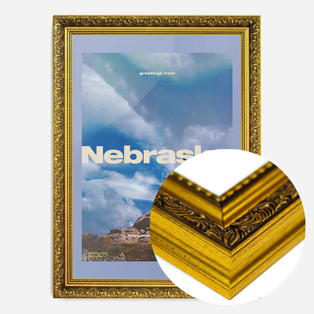 Vintage Style US Travel Poster of Nebraska