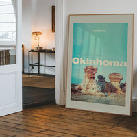 Vintage Style US Travel Poster of Oklahoma
