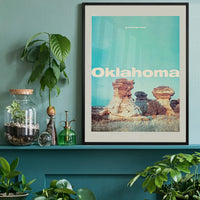Vintage Style US Travel Poster of Oklahoma