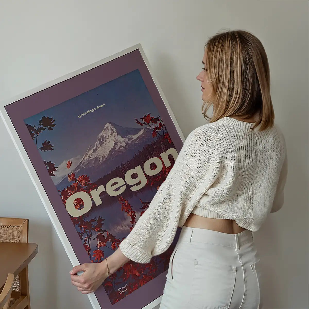 Vintage Style US Travel Poster of Oregon