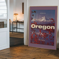 Vintage Style US Travel Poster of Oregon