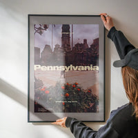 Vintage Style US Travel Poster of Pennsylvania
