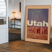 Vintage Style US Travel Poster of Utah