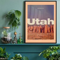 Vintage Style US Travel Poster of Utah