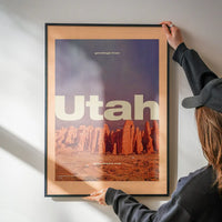 Vintage Style US Travel Poster of Utah