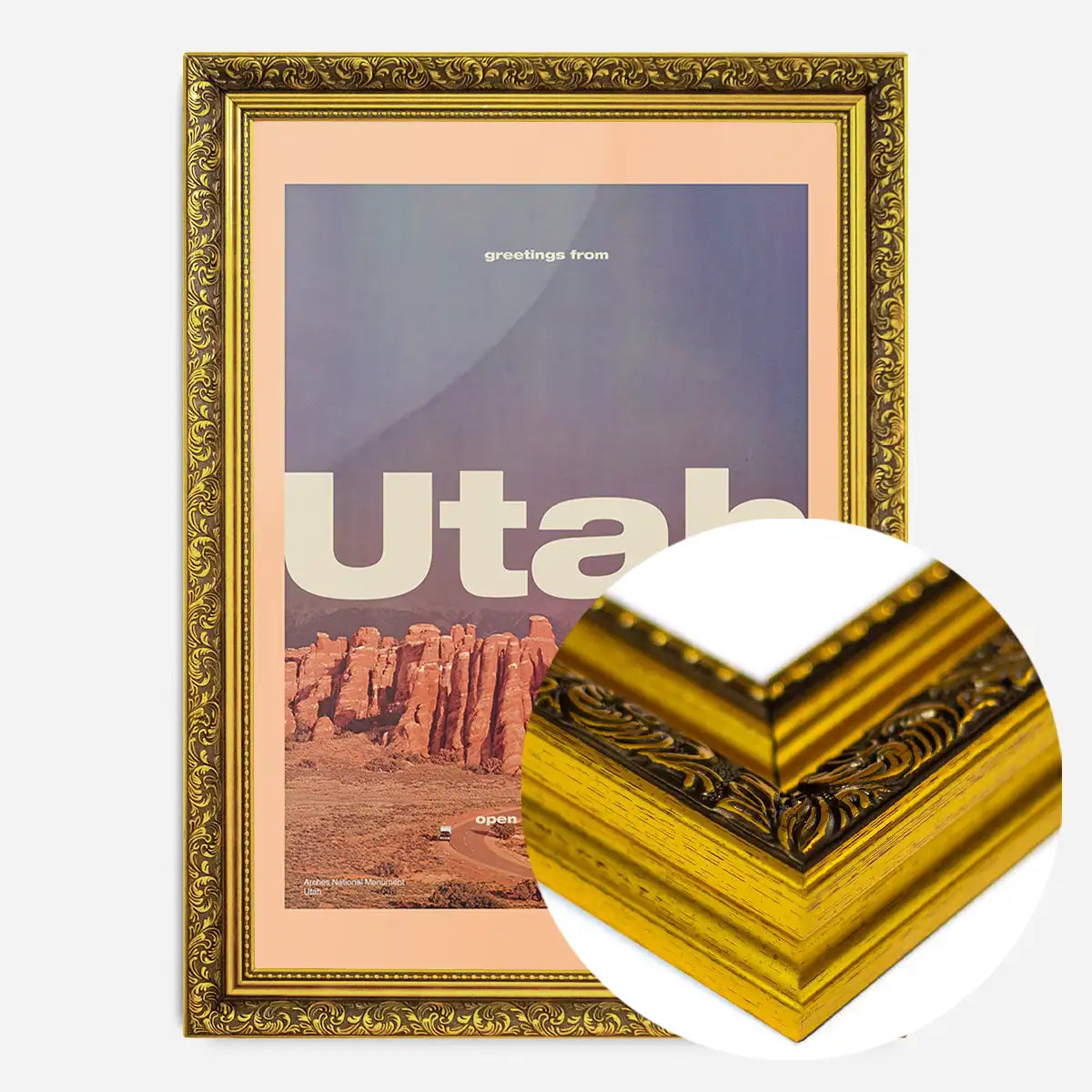 Vintage Style US Travel Poster of Utah