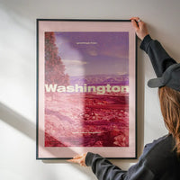 Vintage Style US Travel Poster of Washington
