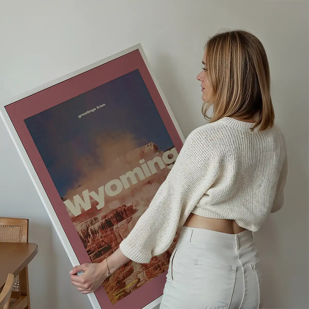 Vintage Style US Travel Poster of Wyoming