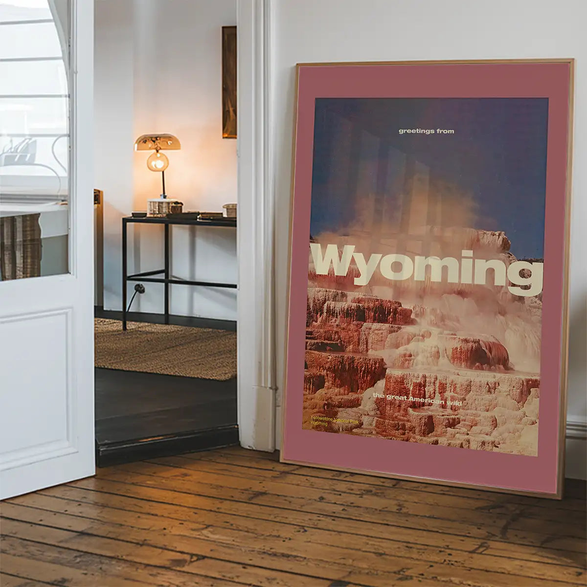 Vintage Style US Travel Poster of Wyoming