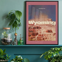 Vintage Style US Travel Poster of Wyoming