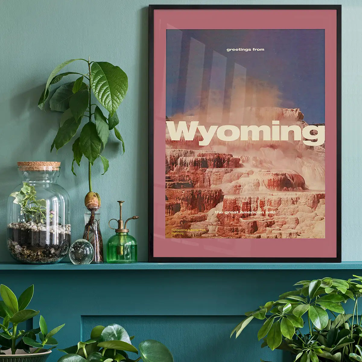 Vintage Style US Travel Poster of Wyoming