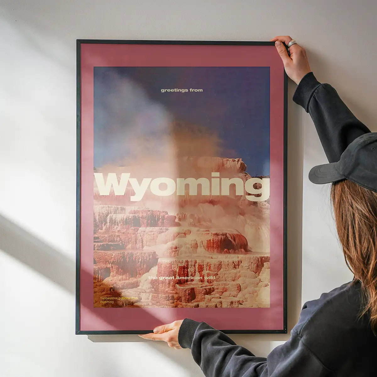Vintage Style US Travel Poster of Wyoming