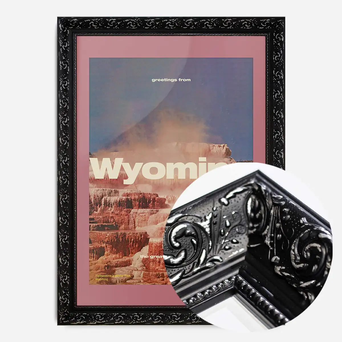 Vintage Style US Travel Poster of Wyoming