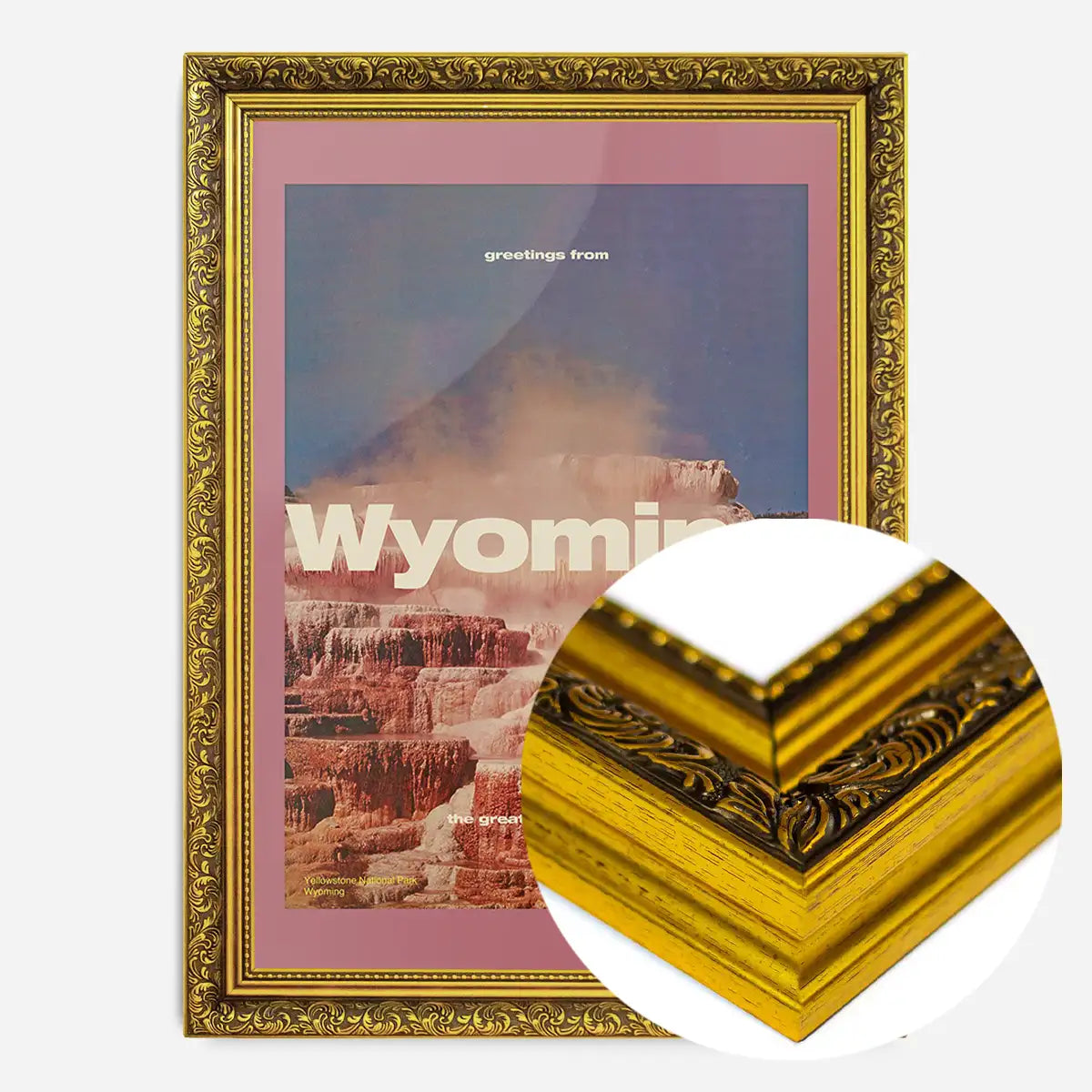 Vintage Style US Travel Poster of Wyoming