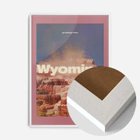 Vintage Style US Travel Poster of Wyoming