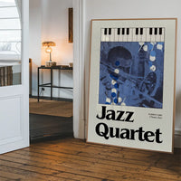 Jazz Quartet Music Design Poster Print