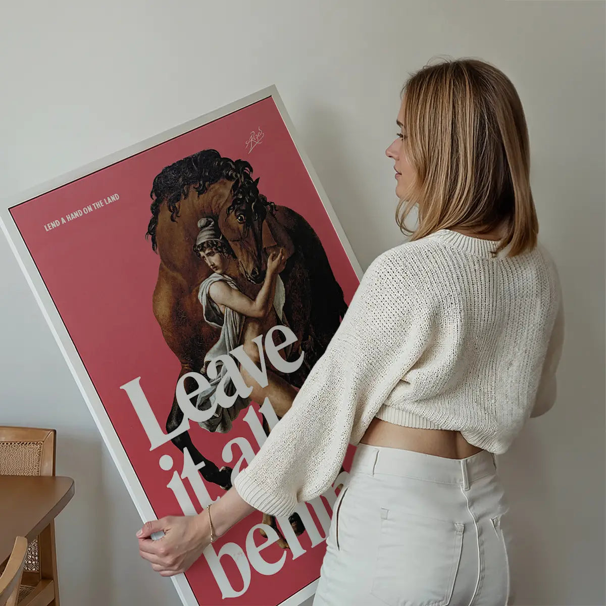 Leave it All Behind Horse Design Poster Print