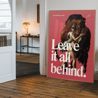 Leave it All Behind Horse Design Poster Print