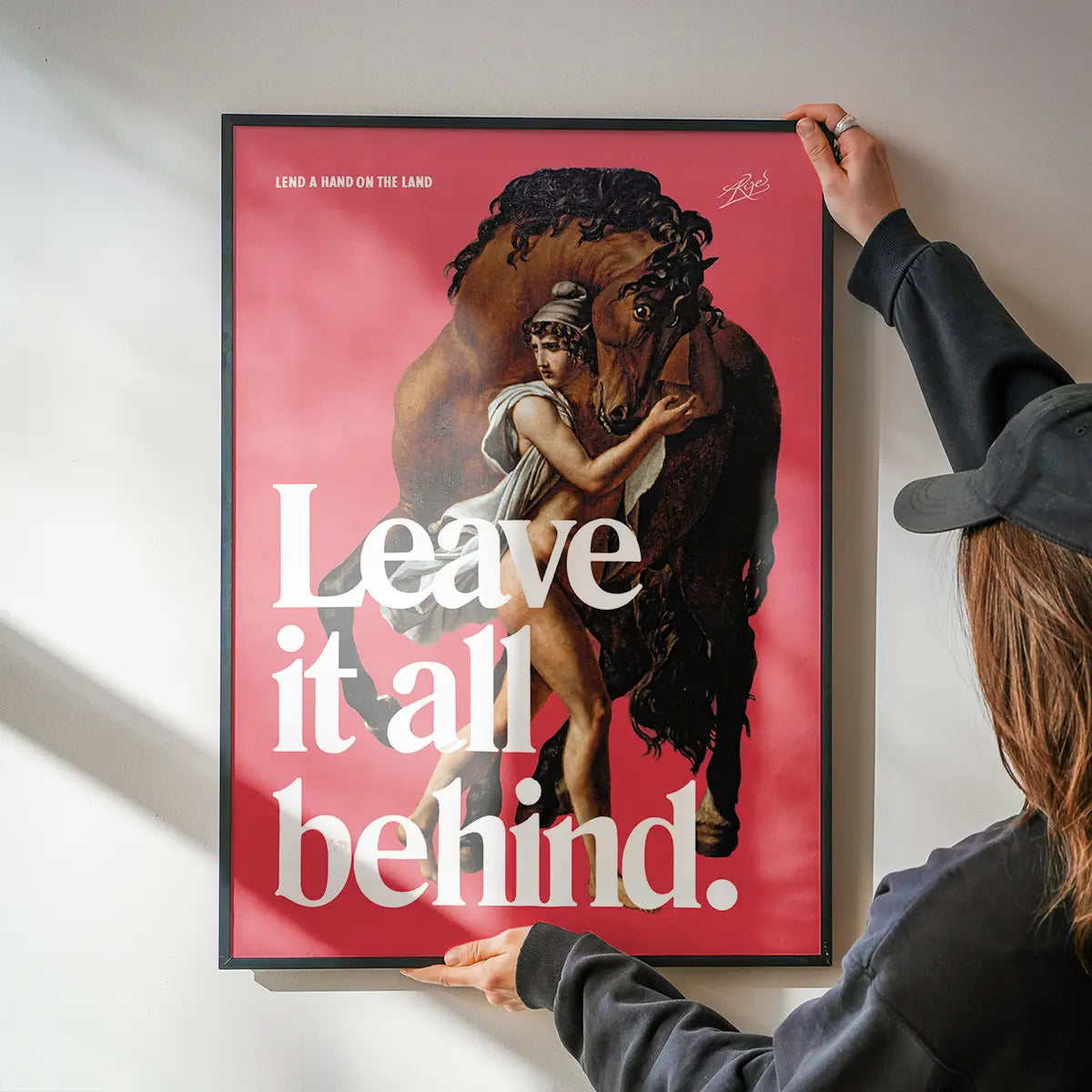 Leave it All Behind Horse Design Poster Print