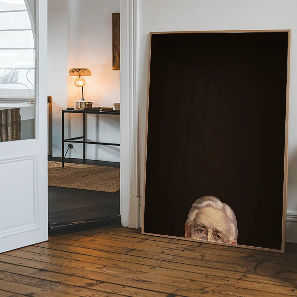 Peeping Portrait Poster Print