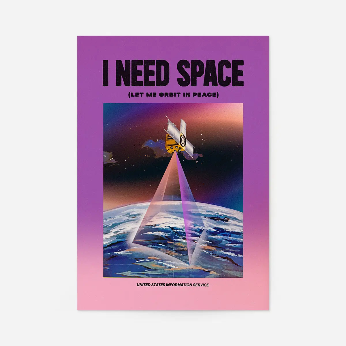 I Need Space Vintage Design Poster Print