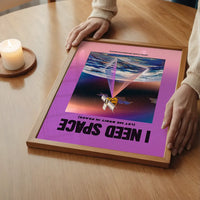 I Need Space Vintage Design Poster Print