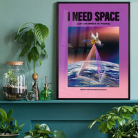 I Need Space Vintage Design Poster Print