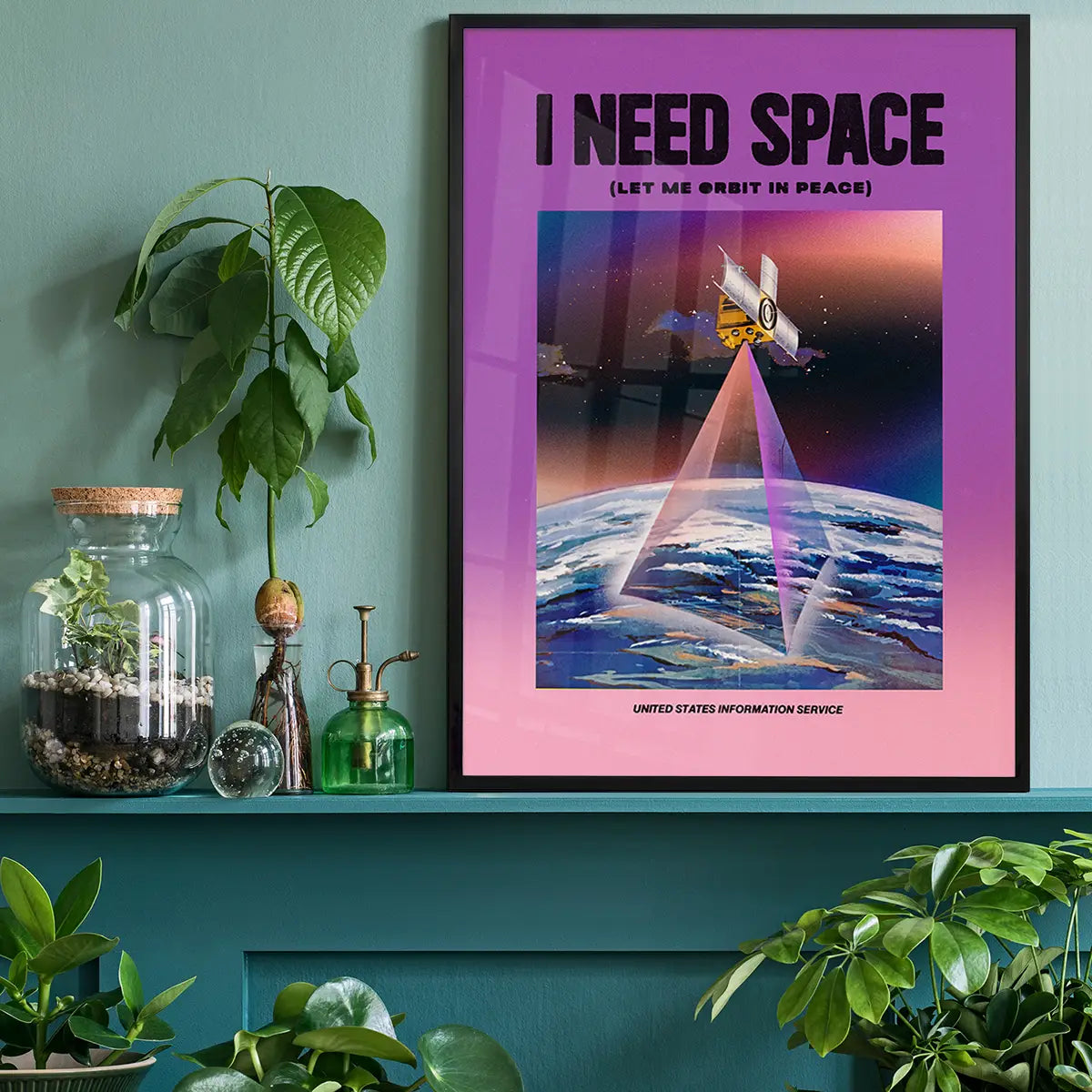 I Need Space Vintage Design Poster Print