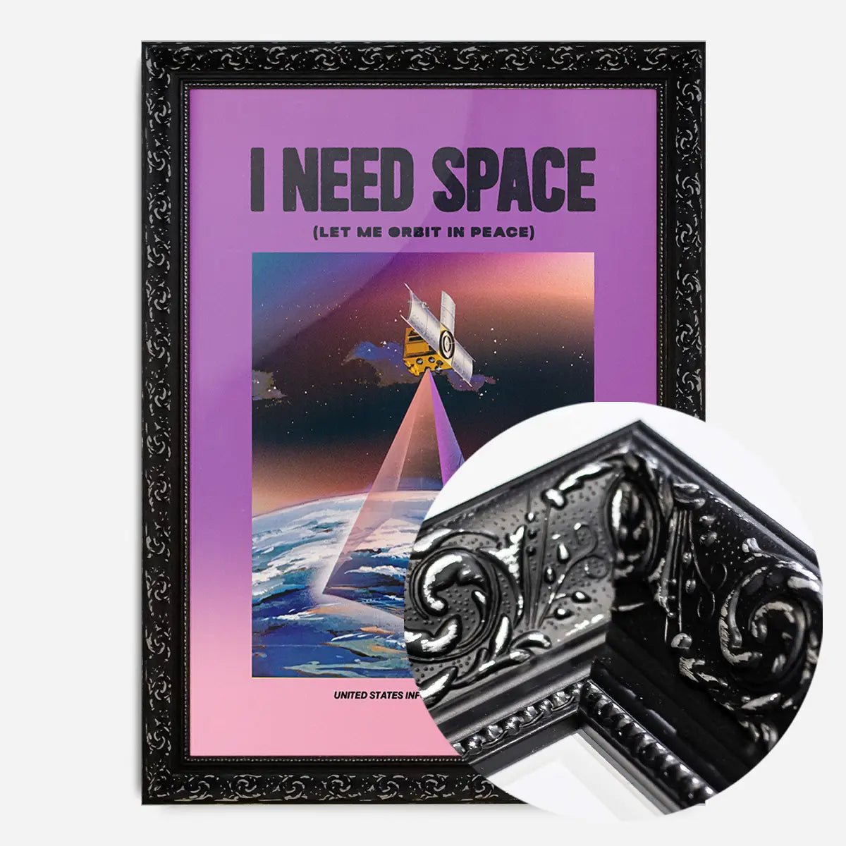 I Need Space Vintage Design Poster Print