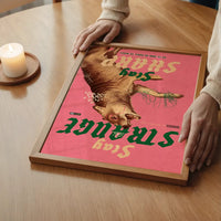 Stay Sharp Wolf Design Poster Print