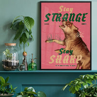 Stay Sharp Wolf Design Poster Print